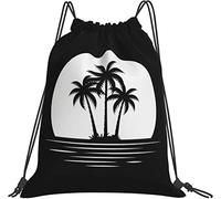 IUBBKI Playa Palmeras Regalos Regalos Bolsas negras Bolsa pequeña impermeable para estadio Universidades Deporte Evento Trabajo Concierto Accesorios