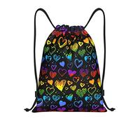 IUBBKI Pride Month LGBTQ Gay Pride Ally Mochila con cordón Bolsa de playa impermeable Bolsa de gimnasio Mochila de viaje pequeña Mochila deportiva para mujeres Hombres