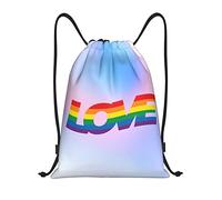 IUBBKI Pride Month LGBTQ Gay Pride Ally Mochila con cordón Bolsa de playa impermeable Bolsa de gimnasio Mochila de viaje pequeña Mochila deportiva para mujeres Hombres