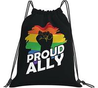 IUBBKI Pride Month LGBTQ Gay Pride Ally Mochila, Gym Bag Sackpack String Storage Bag para Gimnasio Deportes Yoga Viajes Mujeres Hombres