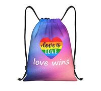 IUBBKI Rainbow Gay Pride LGBTQ mochila con cordón impermeable bolsa de playa bolsa de gimnasio pequeña mochila de viaje mochila deportiva para mujeres y hombres