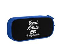 IUBBKI Real Estate is My Hustle Pencil Bag Estuche de lápices portátil de Gran Capacidad de Doble Capa para Oficina y Escuela