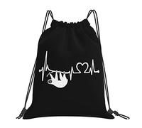 IUBBKI Sloth Heatbeat Mochila portátil unisex con cordón, para escuela, gimnasio, deportes, viajes