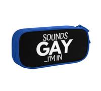 IUBBKI Sounds Gay I'm In Pencil Bag Estuche de lápices portátil de Gran Capacidad de Doble Capa para Oficina y Escuela