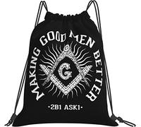 IUBBKI The Midnight Freemasons - Making Good Men Better Gifts Black Bags String Backpack Cinch Sack Bags Gym Sport para hombres, mujeres, niños y niñas