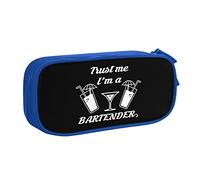 IUBBKI Trust Me I'm A Bartender Pencil Bag Estuche de lápices portátil de Gran Capacidad de Doble Capa para Oficina y Escuela