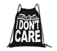IUBBKI Últimas noticias I Don't Care Mochila portátil unisex con cordón, para escuela, gimnasio, deportes, viajes