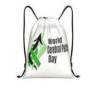 IUBBKI World Cerebral Palsy Awareness Day Mochila con cordón Bolsa de playa impermeable Bolsa de gimnasia Mochila de viaje pequeña Mochila deportiva para mujeres Hombres