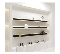 IUBGFTO 1 Estante Flotante Negro con luz Natural LED de Doble Cara, estantes flotantes de Metal montado en la Pared/estantería de exhibición aplicación en múltiples Ocasiones (Negro 60x20CM)