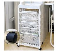 IUBGFTO Carrito de Almacenamiento con Ruedas Estantería móvil Delgada con Ruedas Estantería Multiusos para Escritorio de Aula con 5 Niveles