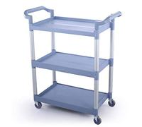 IUBGFTO Carro de Servicio multifunción - Carro de Reparto móvil para Hotel o Restaurante de Tres Capas de Espesor con Caja de Almacenamiento de Gran Capacidad Gris.