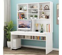 IUBGFTO con estantería para Espacios pequeños, Escritorio de Madera/Mesa de Trabajo para Adolescentes, Mesa de Estudio para Estudiantes, Escritorio para Oficina en casa (WI? 47 Pulgadas)