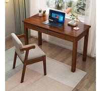 IUBGFTO Escritorio de Oficina en casa Moderno con cajones, Mesa de Estudio, Escritorio de Madera Maciza (Blanco, 47 Pulgadas)