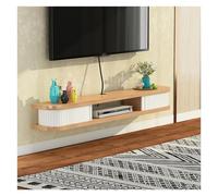 IUBGFTO Estante Flotante para TV, Soporte Flotante para TV montado en la Pared, Consola Multimedia, Mueble para TV, Estante de Pared Flotante, para Dormitorio, Sala de Estar (C 140 cm)