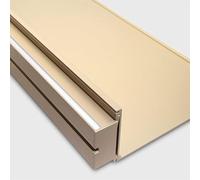 IUBGFTO Estantes de Pared flotantes de Aluminio, con luz cálida LED, estantes de exhibición montados en la Pared, estantes emisores de luz para Estante de Plantas o estantería (Oro 80 cm)
