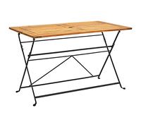 IUBGFTO Mesa de Jardín Plegable 120x70x74 cm Madera Maciza de Acacia, Mesa de Comedor de Jardín, Mesa de Jardín para Barbacoa, Mesa de Bistro, Mesa de Patio, Mesa de Picnic, Exterior