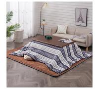 IUBGFTO Mesa Japonesa con Calentador eléctrico para el hogar, Dormitorio, Tatami, Estufa calentada, Calentador de pies de Invierno, Mesa de Centro de Madera, Juego de Mesa de Piso futón (marrón D)