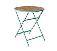 IUBGFTO Mesa y Silla Plegables, sillas de Acero al Carbono con Tapa de Madera, Muebles de Exterior, taburetes de bistró para Junto a la Piscina, cafetería, Porche, Bar Elegante (mesas Verdes)