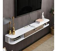 IUBGFTO Mueble de TV para Colgar en la Pared, Unidad de Entretenimiento Flotante con Tablero ecológico de Madera Maciza, Estante de TV montado en la Pared para Sala de Estar y Dormitorio (A 100 cm)