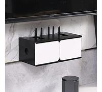 IUBGFTO Mueble de TV para Montaje en Pared, Unidad de Entretenimiento Flotante de Alto Brillo, Consola de Entretenimiento montada en la Pared para Sala de Estar y Dormitorio (E 40x21x16,5 cm)