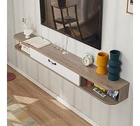 IUBGFTO Mueble para TV montado en la Pared, Unidad de Entretenimiento Flotante, Soporte Flotante para TV para enrutador WiFi, Estante Organizador para Sala de Estar y Dormitorio (A 100 cm)