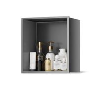 IUBGFTO Nicho de Ducha de Acero Inoxidable Mate, nicho de Pared Empotrado, no Necesita Azulejos, Estante de Almacenamiento para Ducha, nicho de baño Cubby (Gris 12,6 x 4,9 x 12,6 Pulgadas)