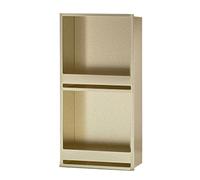 IUBGFTO Nicho de Ducha de Acero Inoxidable, sin Necesidad de Azulejos, nicho de Pared para baño, Cocina, Dormitorio, Estante de baño (Dorado, 320 x 620 x 125 mm)