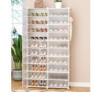 IUBGFTO Organizador de Zapatos, Zapatero Modular Multifuncional con Puerta Lateral, para Pasillo, Dormitorio, Entrada, Sala de Estar, para Todo Tipo de Zapatos, partición extraíble (2 columnas 10F)