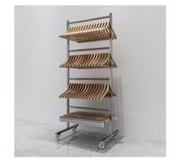 IUBGFTO Perchero de Almacenamiento para Perchas, apilador de Perchas móvil, Perchero de Hierro para Armario, lavadero, estantes organizadores de pie, 19,6 x 15,7 x 46 Pulgadas (Plata, 3 Piezas)