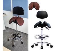 IUBGFTO Silla de Montar Silla de Oficina Dental Silla giratoria Altura Ajustable, Taburete rodante ergonómico con Funda de cojín, Asiento de Escritorio de Trabajo de pie para el hogar/Oficina (54)