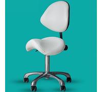 IUBGFTO Silla de Montar Silla giratoria ergonómica con Respaldo, Taburete hidráulico Ajustable de Cuero de PU, Taburete Elevador de Gas de Oficina de pie para Laboratorio/salón de SPA/hogar