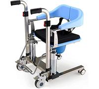 IUBGFTO Silla de Ruedas con elevación hidráulica Doble para Uso doméstico, Elevador de Transferencia Junto a la Cama con Asiento Dividido de 180° e Inodoro para Personas Mayores
