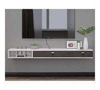 IUBGFTO Soporte Flotante de Madera para TV, Consola Multimedia de Pared, gabinete de TV, Estante de Almacenamiento para Reproductores de DVD/BLU-Ray, Caja de TV por satélite, Caja de Cable