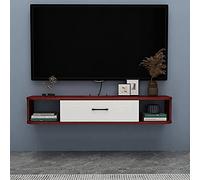 IUBGFTO Soporte para TV montado en la Pared, Mueble Flotante Mate para TV para Sala de Estar, Sala de Entretenimiento, Oficina, Estante de Almacenamiento Multimedia de Madera para el hogar (B 120 cm)