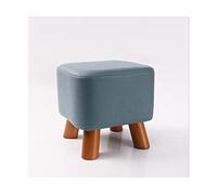 IUBGFTO Taburete otomano apilable otomano de Madera Maciza reposapiés Asiento Cambiador de Zapatos Taburete bajo con Patas de Madera Antideslizantes Taburete para Zapatos (Mediano)