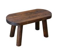 IUBGFTO Taburete otomano Banco de Madera Maciza Taburete de Madera para el hogar Reposapiés Clásico Reposapiés Decoración de Muebles Simple Sala de Estar Cocina Taburete para Zapatos (Mediano)