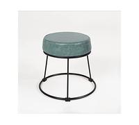 IUBGFTO Taburete otomano con Asiento Suave, Taburete pequeño otomano con Acento para Comedor, Taburete de Metal con Patas de Hierro, Taburete de tocador para Sala de Estar (Verde)