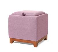IUBGFTO Taburete otomano con Forma de Cubo otomano con Bandeja de café, mesas Laterales, reposapiés, taburetes, mesita de Noche para Dormitorio, Sala de Estar, Taburete para Zapatos (púrpura pequeño)