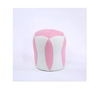 IUBGFTO Taburete otomano para sofá, reposapiés de Piel sintética, Color a Juego, Suave, bajo, Antideslizante, otomano, decoración Moderna y Sencilla, Taburete para Zapatos (Rosa y Blanco)
