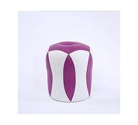 IUBGFTO Taburete otomano para sofá, reposapiés de Piel sintética, Color a Juego, Suave, bajo, Antideslizante, otomano, decoración Moderna y Sencilla, Taburete para Zapatos (púrpura y Blanco)