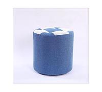 IUBGFTO Taburete otomano Redondo otomano para Interior y Exterior, Taburete para sofá, reposapiés Creativo y de Moda para Patio, jardín, Camping o Taburete para Zapatos en casa (Azul CH)