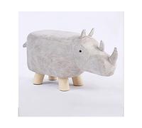 IUBGFTO Taburete otomano Reposapiés de Animales y otomanos Reposapiés de Madera pequeño Puf de Dibujos Animados Taburete con escalón Silla Linda y Creativa Regalos Taburete para Zapatos (Blanco)
