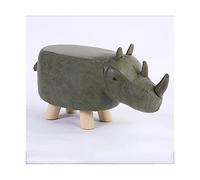 IUBGFTO Taburete otomano Reposapiés de Animales y otomanos Reposapiés de Madera pequeño Puf de Dibujos Animados Taburete con escalón Silla Linda Creativa Regalos Taburete para Zapatos (Verde)