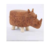 IUBGFTO Taburete otomano Reposapiés de Animales y otomanos Reposapiés de Madera pequeño Puf de Dibujos Animados Taburete con escalón Silla Linda Creativa Regalos Taburete para Zapatos (marrón)