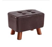 IUBGFTO Taburete otomano Reposapiés de Cuero Taburete para sofá Taburete pequeño Banco para Cambiar Zapatos Taburete otomano Cuadrado Decoración Moderna de Moda Taburete para Zapatos (marrón)