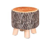 IUBGFTO Taburete otomano Reposapiés de Madera Maciza Patrón Sofá de Tela Reposapiés otomano Taburete para Cambiar Zapatos Taburete bajo de Madera Maciza Silla Taburete para Zapatos (tocón)
