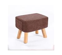 IUBGFTO Taburete otomano Reposapiés de Madera Maciza y reposapiés pequeño otomano, Banco para Cambiar Zapatos, sofá bajo, Silla, reposapiés para Sala de Estar, Taburete para Zapatos (marrón pequeño)