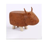 IUBGFTO Taburete otomano Serie otomana de Animales Sofá Reposapiés Taburete para pies de Vaca Cambiar Zapatos Reposapiés Decoración Creativa Moderna Taburete para Zapatos para Sala de Estar (marrón)