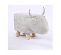 IUBGFTO Taburete otomano Serie otomana de Animales Sofá Reposapiés Taburete para pies de Vaca Cambiar Zapatos Reposapiés Decoración Creativa Moderna Taburete para Zapatos para Sala de Estar (Blanco)