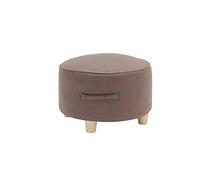 IUBGFTO Taburete otomano Sofá Taburete de Cuero Cambiar Zapatos Reposapiés Mesa de Centro Reposapiés Banco pequeño de Moda Otomano Sala de Estar Dormitorio Taburete para Zapatos (marrón pequeño)